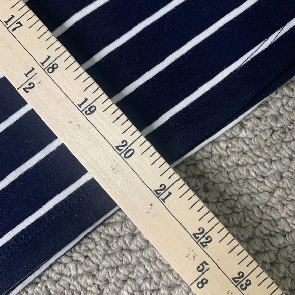 Talbots Womens Skirt Size PXL Blue/White Striped Drawstring Unlined Straight - Picture 7 of 10